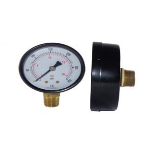 MANOMETRO STANDARD, CAJA DE DE ACERO NEGRO  MECANISMO DE BRONCE NO RELLENABLE