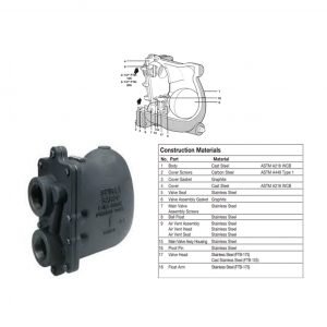 TRAMPA PARA VAPOR TIPO FLOTADOR, ROSCADA MODELO FTB-125