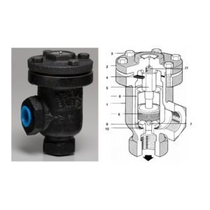 TRAMPA TERMOSTATICA ANGULAR MODELO T-250