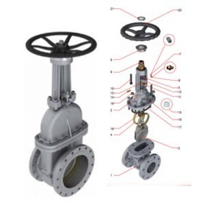 VALVULA COMPUERTA DE ACERO FUNDIDO, BRIDADO, CLASE 150, MODELO 5202-F