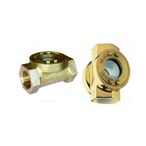 VISOR DE FLUJO, DE BRONCE, DE UNA Y DOBLE VENTANA, ROSCADA